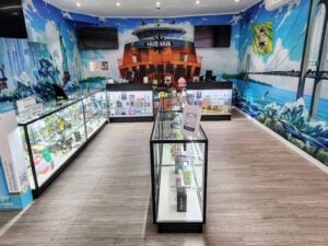 the interior of the nughub dispensary located on Forest Ave. on Staten Island, NY.