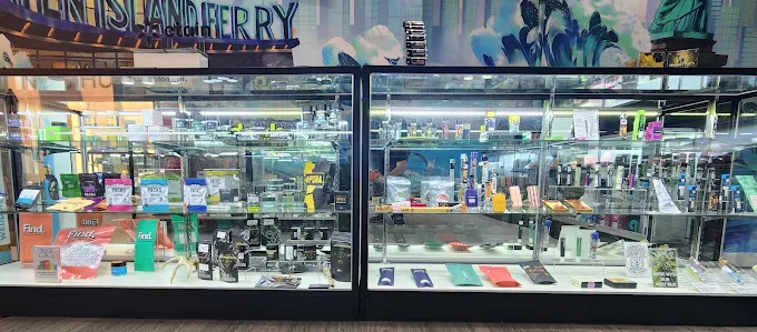 One of the display cases located in NugHub NY's Staten Island dispensary on Forest Ave.