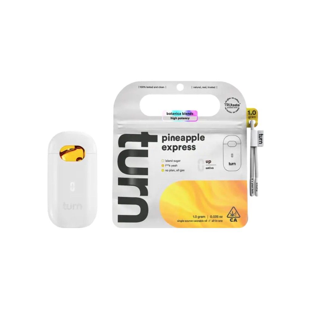the turn vape cart that's disposable, USB-C rechargeable, and ready-to-vape with turn live resin