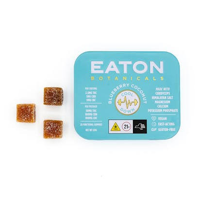 Eaton Botanicals - 1:2:2 THC:CBD:CBC Gummies - Blueberry Coconut - Cool Down - 20pk