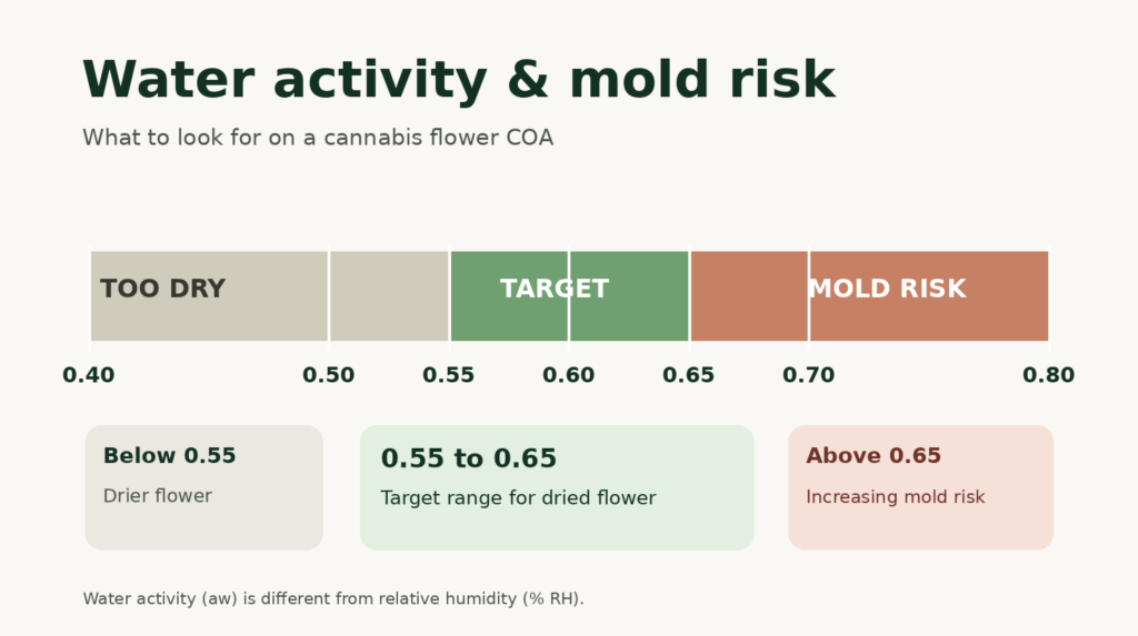 Water activity and mold risk